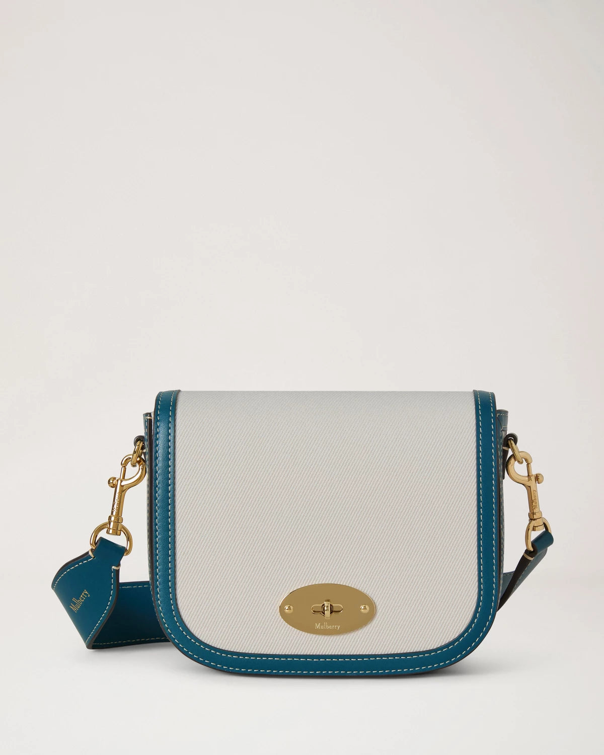 Small Darley Satchel Natural & Out of the Blue Canvas