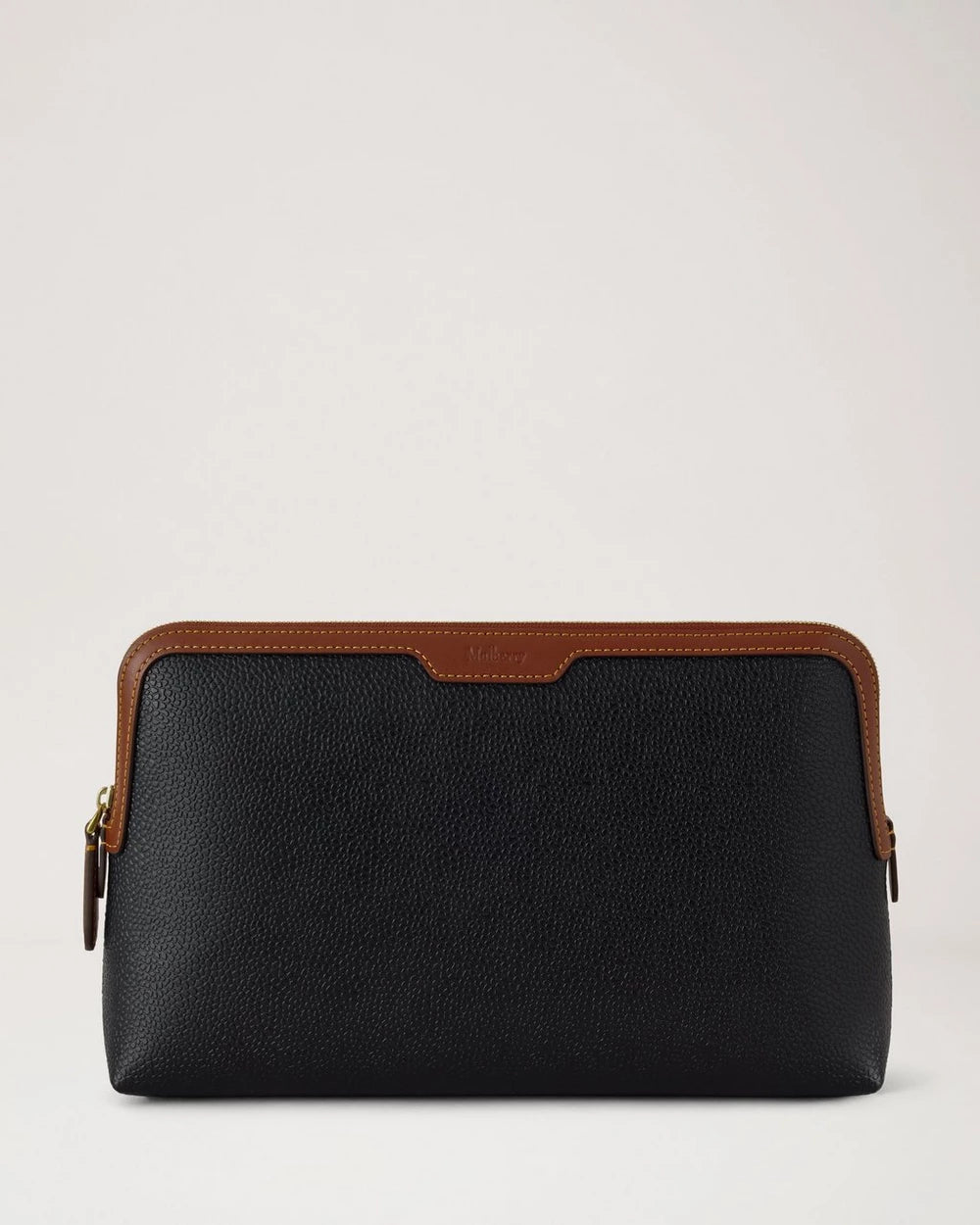 Medium Cosmetic Pouch, Black -  Cognac