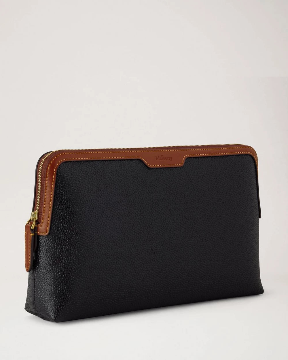 Medium Cosmetic Pouch, Black -  Cognac