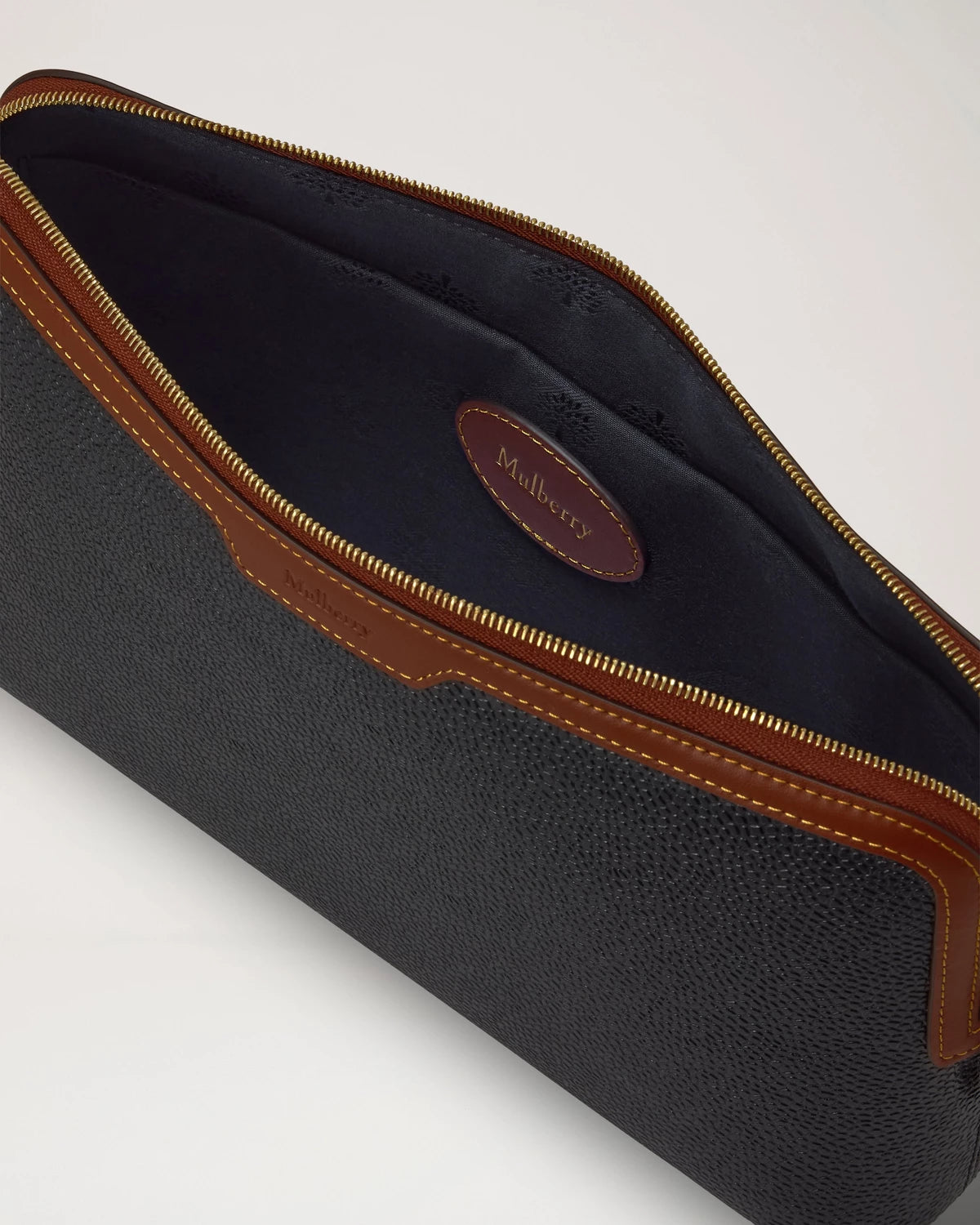 Medium Cosmetic Pouch, Black -  Cognac