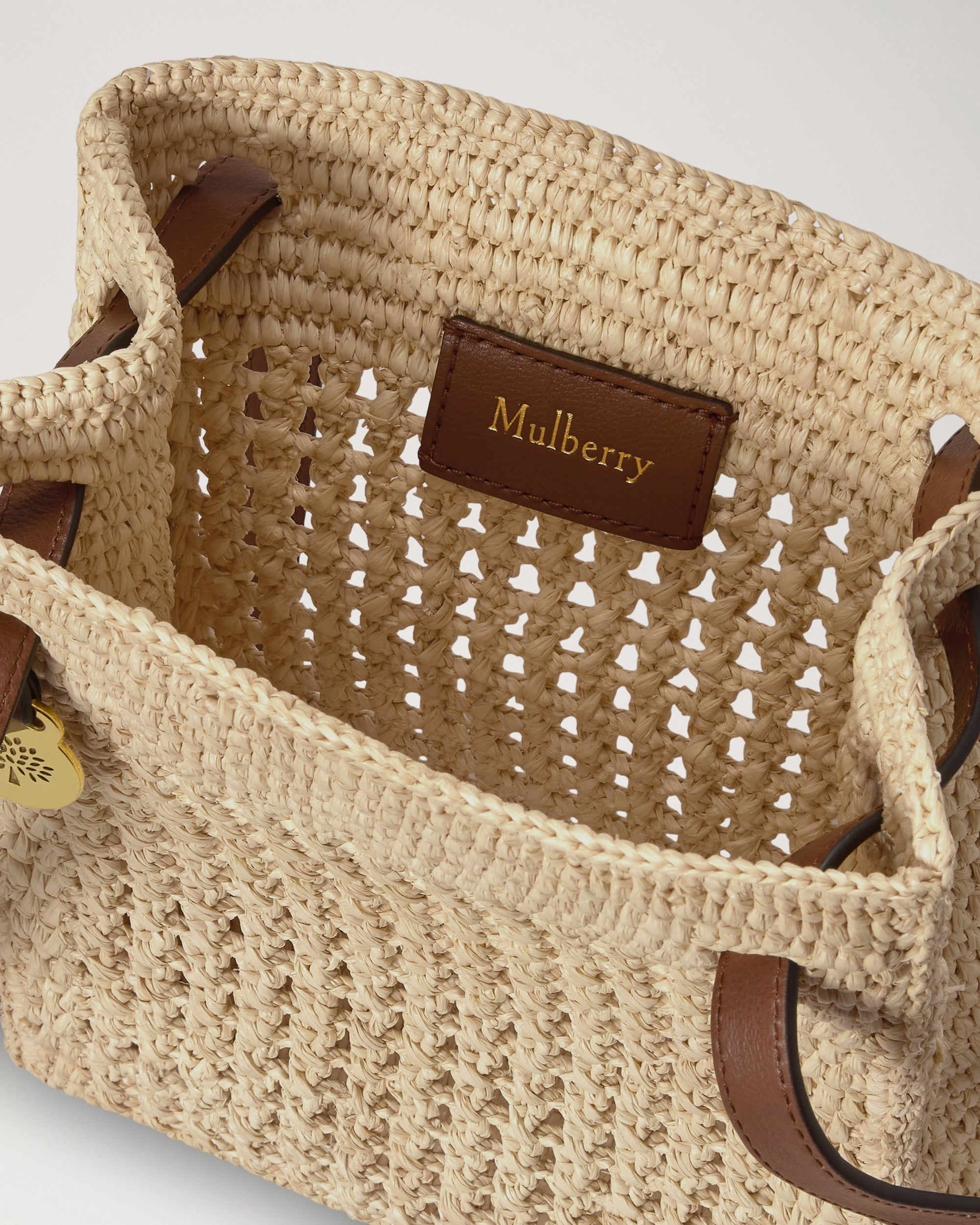 Crochet Crossbody Bag, Natural