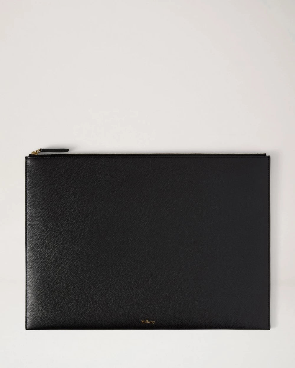 Large Zipped Flat Pouch, Black