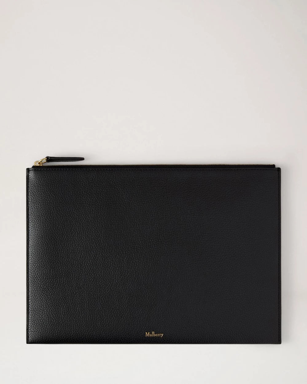 Zipped Flat Pouch, Black