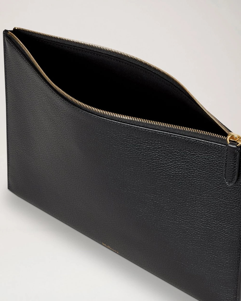 Zipped Flat Pouch, Black
