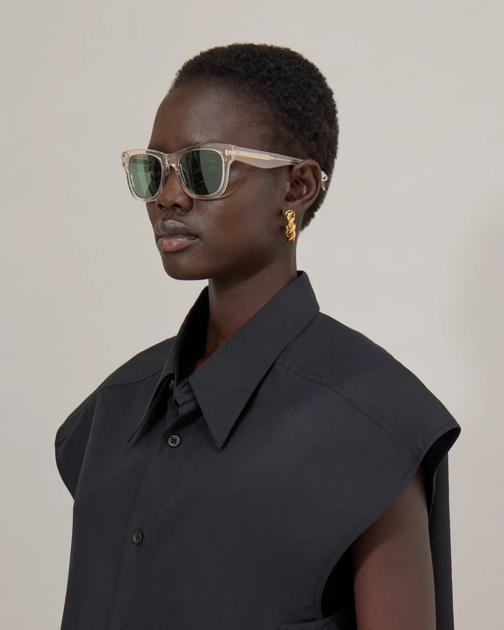 Monty Sunglasses, Clear Bio Acetate