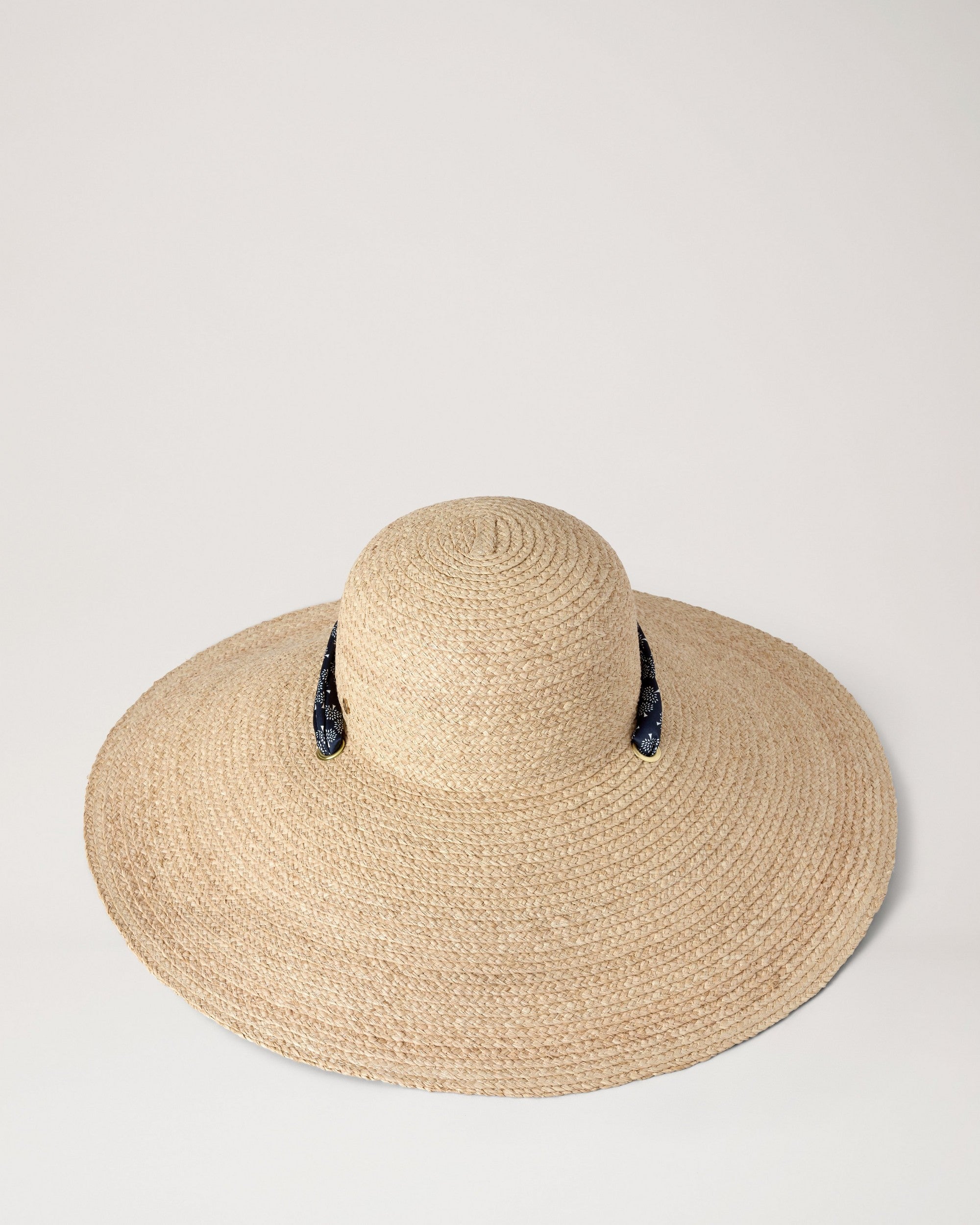 Scarf Detail Sun Hat, Beige