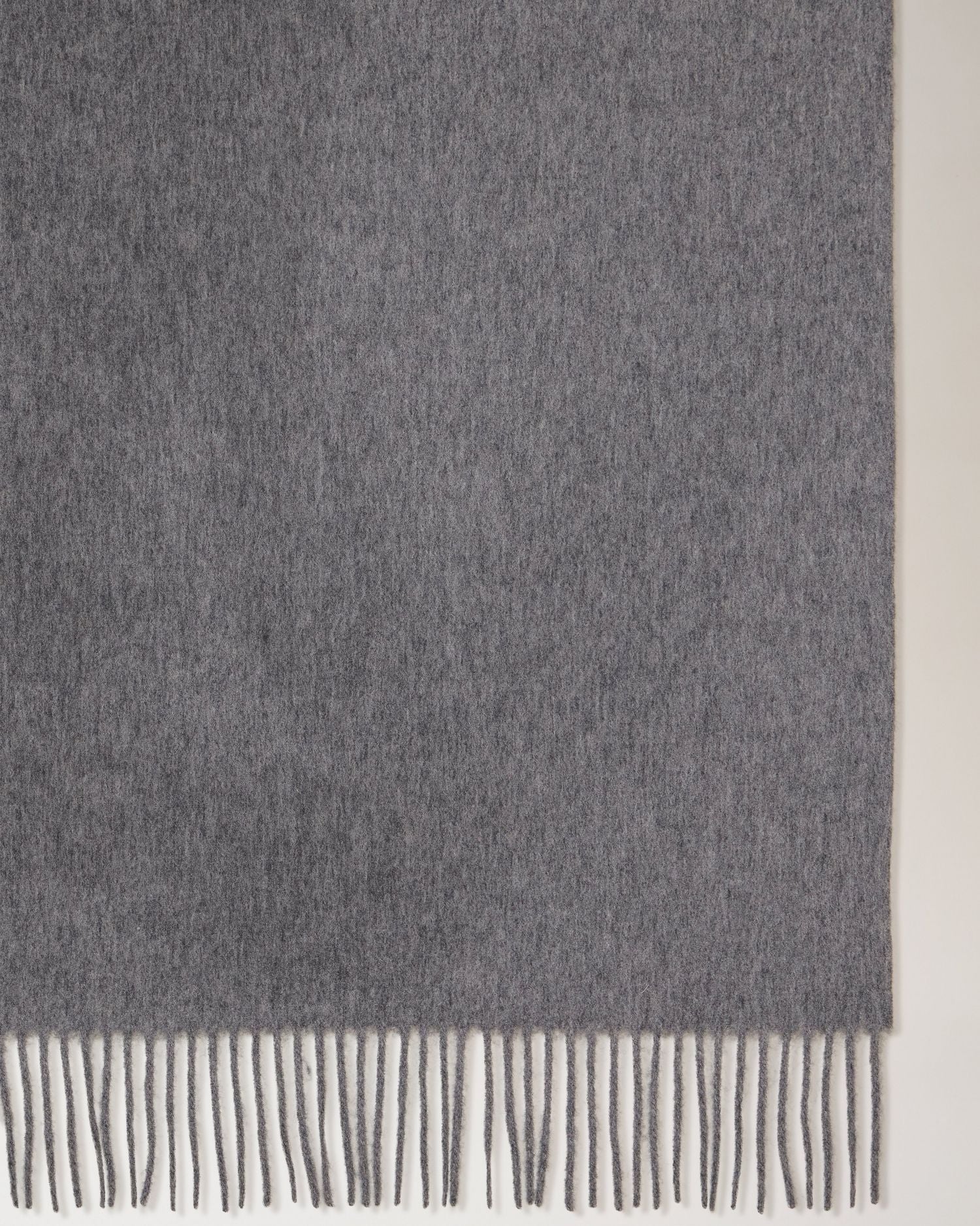 Solid Merino Wool Scarf, Grey Melange