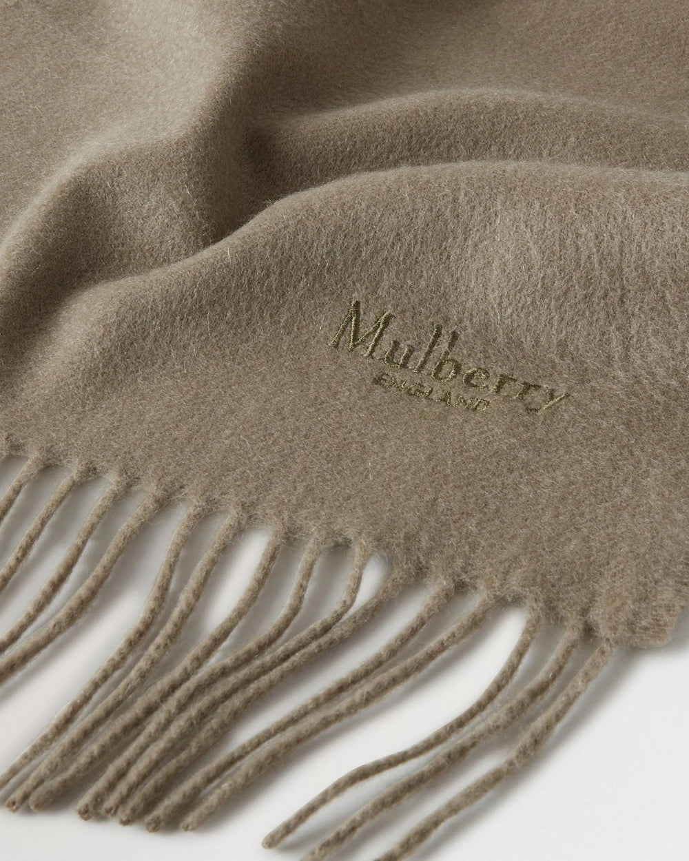 Cashmere Scarf, Linen Green