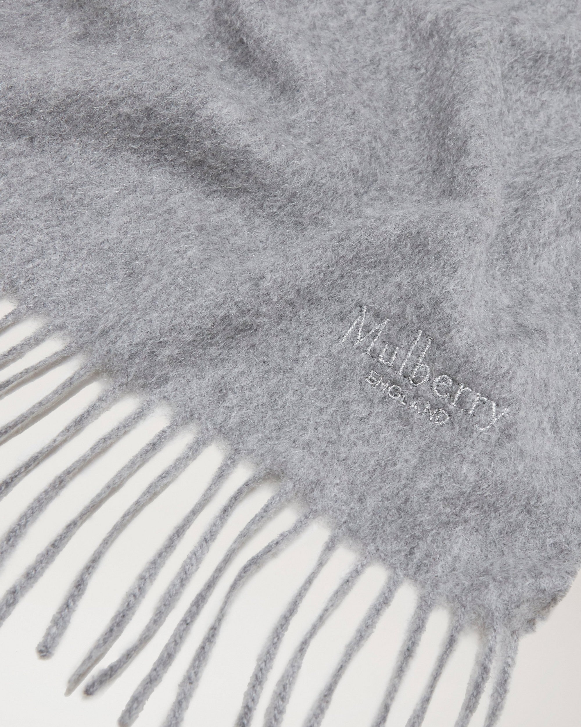 Cashmere Scarf, Light Grey Melange