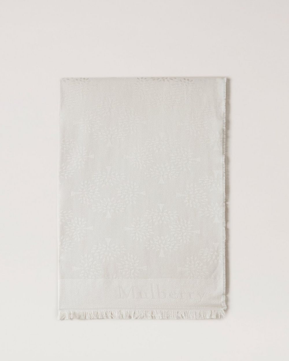 Tree Rectangular Scarf, Cream