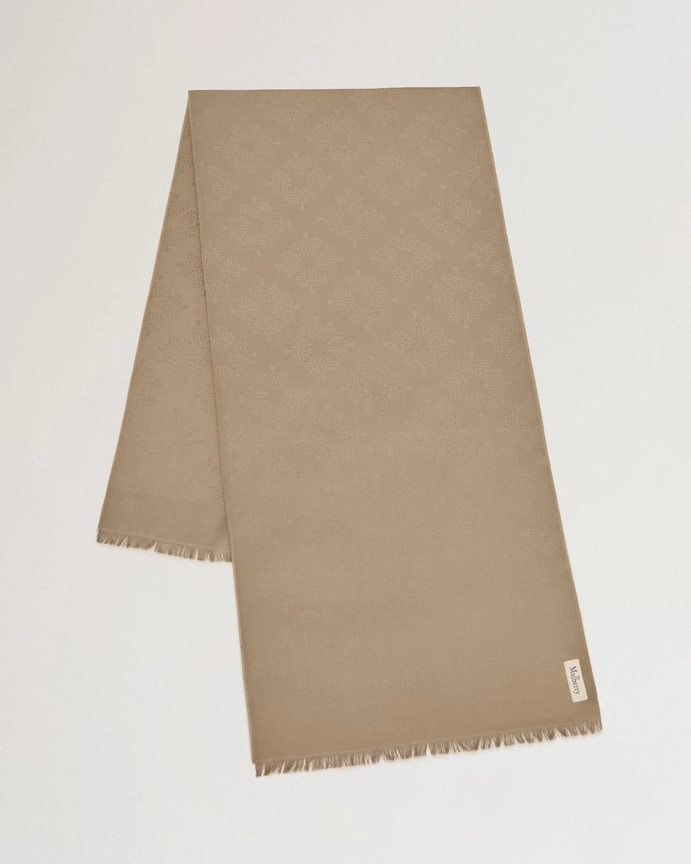 Mulberry Tree Rectangular Scarf, Linen Green