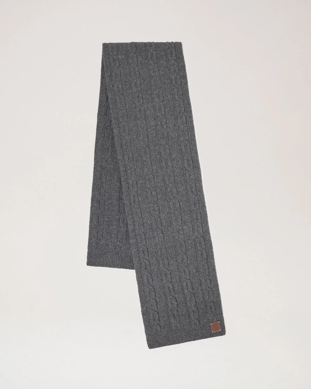 Softie Chain Knitted Cable Scarf, Charcoal