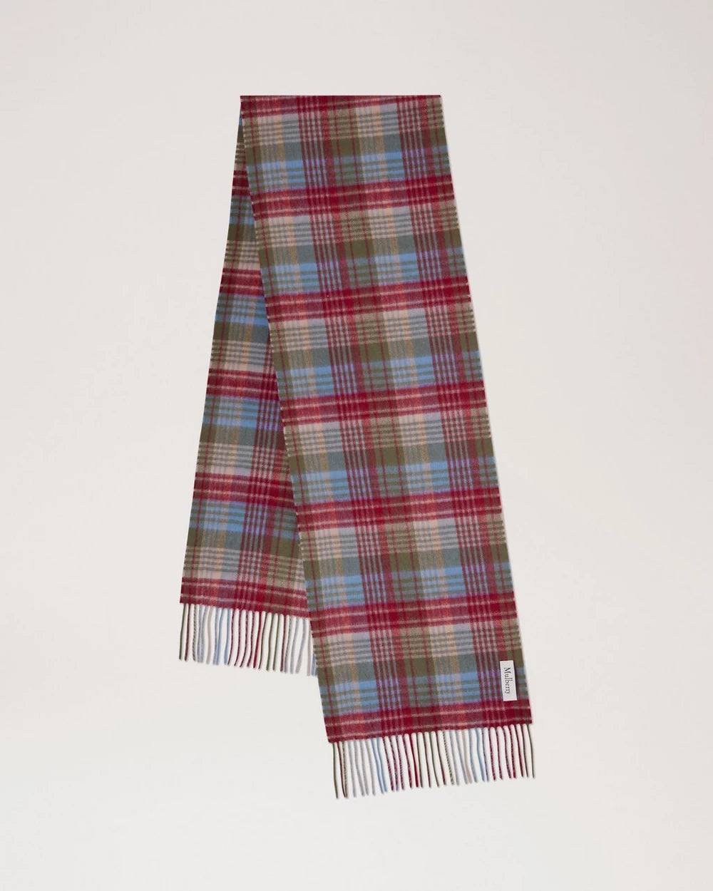 Heritage Check Scarf Moss / Sky Blue