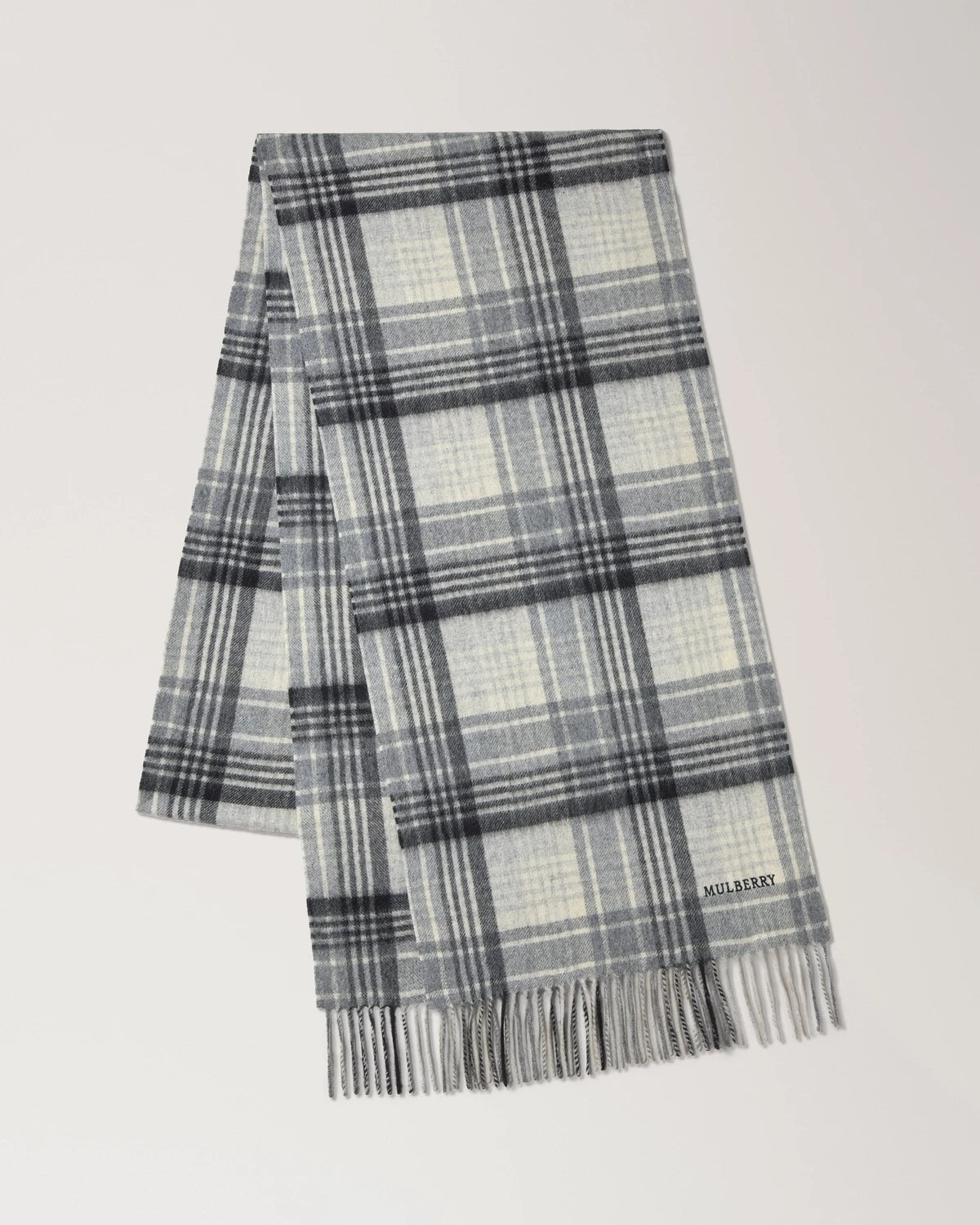 Long Mulberry Heritage Check Scarf