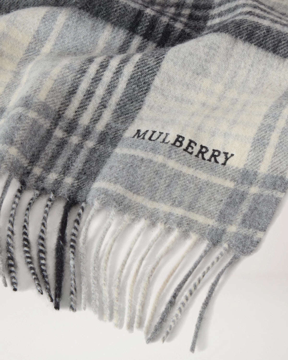 Long Mulberry Heritage Check Scarf