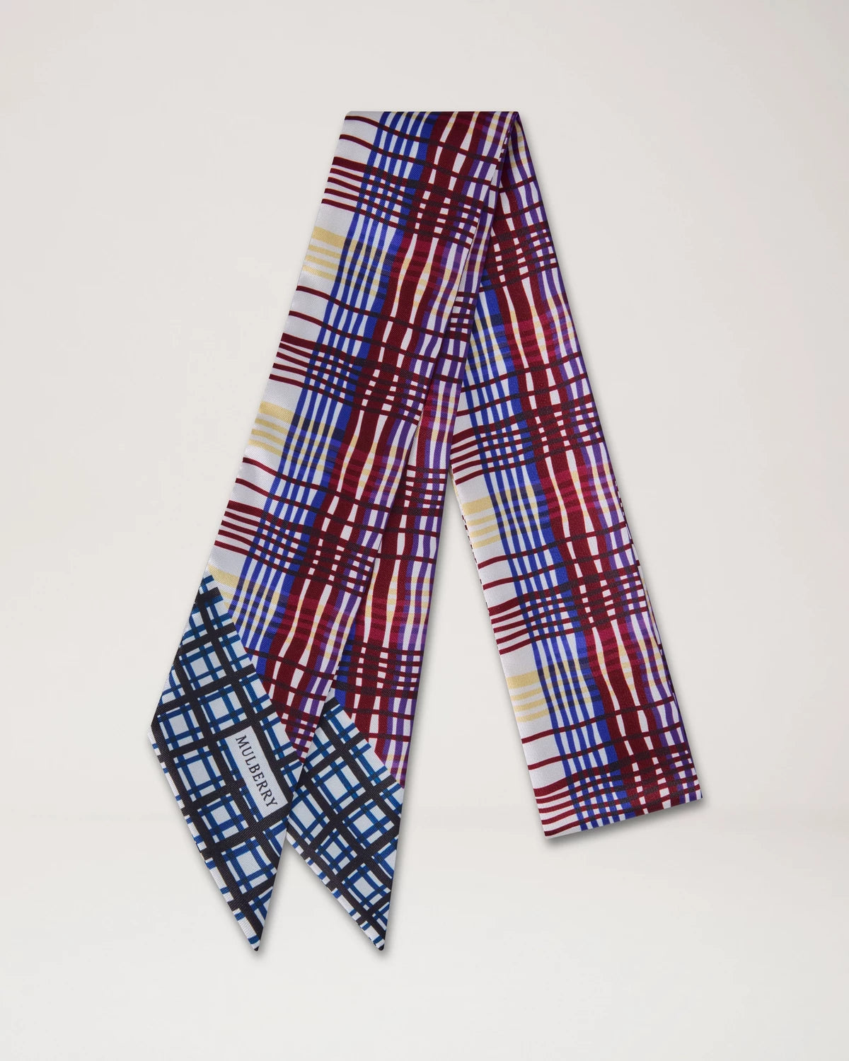 Skinny Scarf, Carnival Check Amethyst & Butter