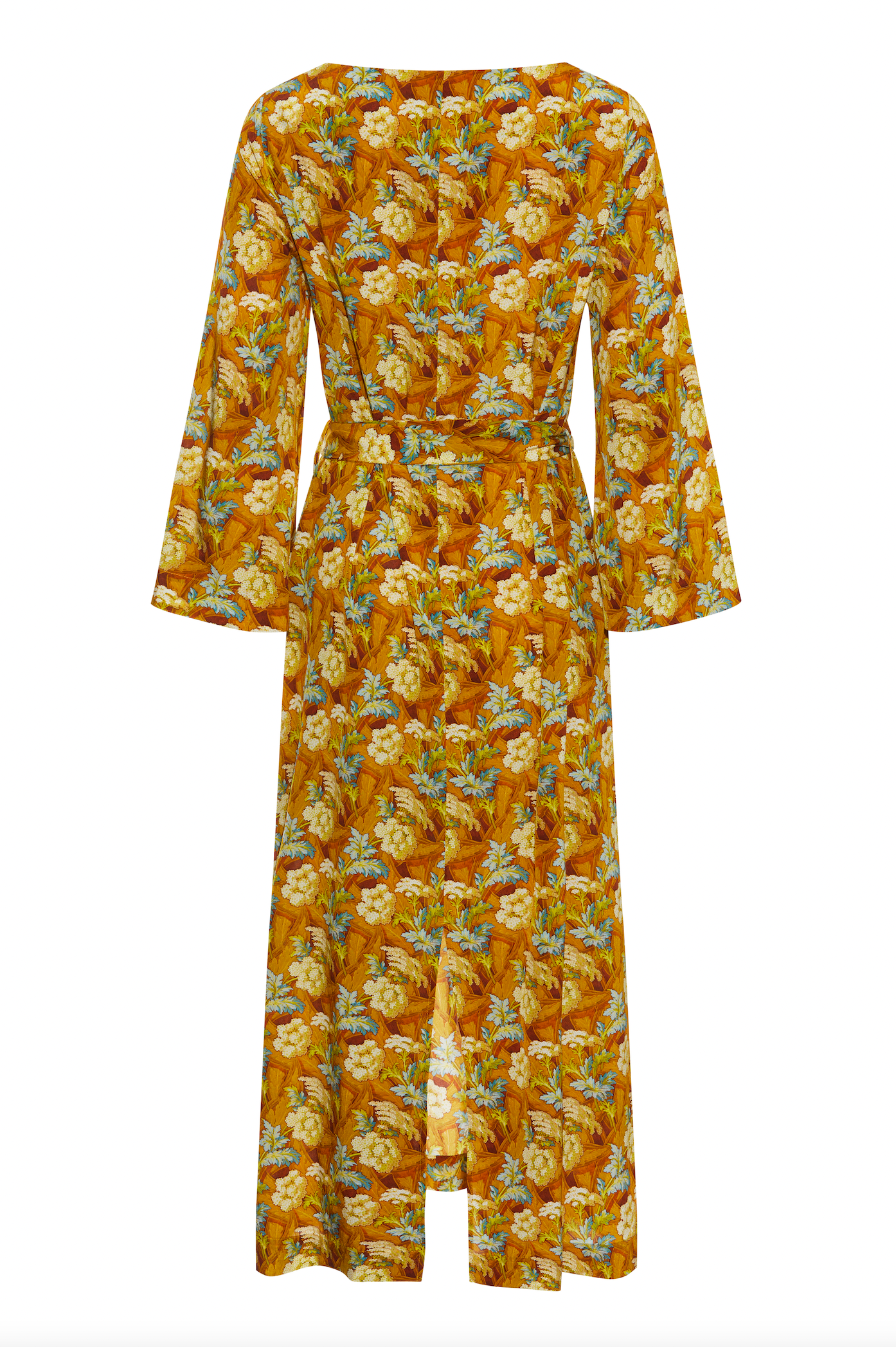 Hesian Dress, Golden Flower Print