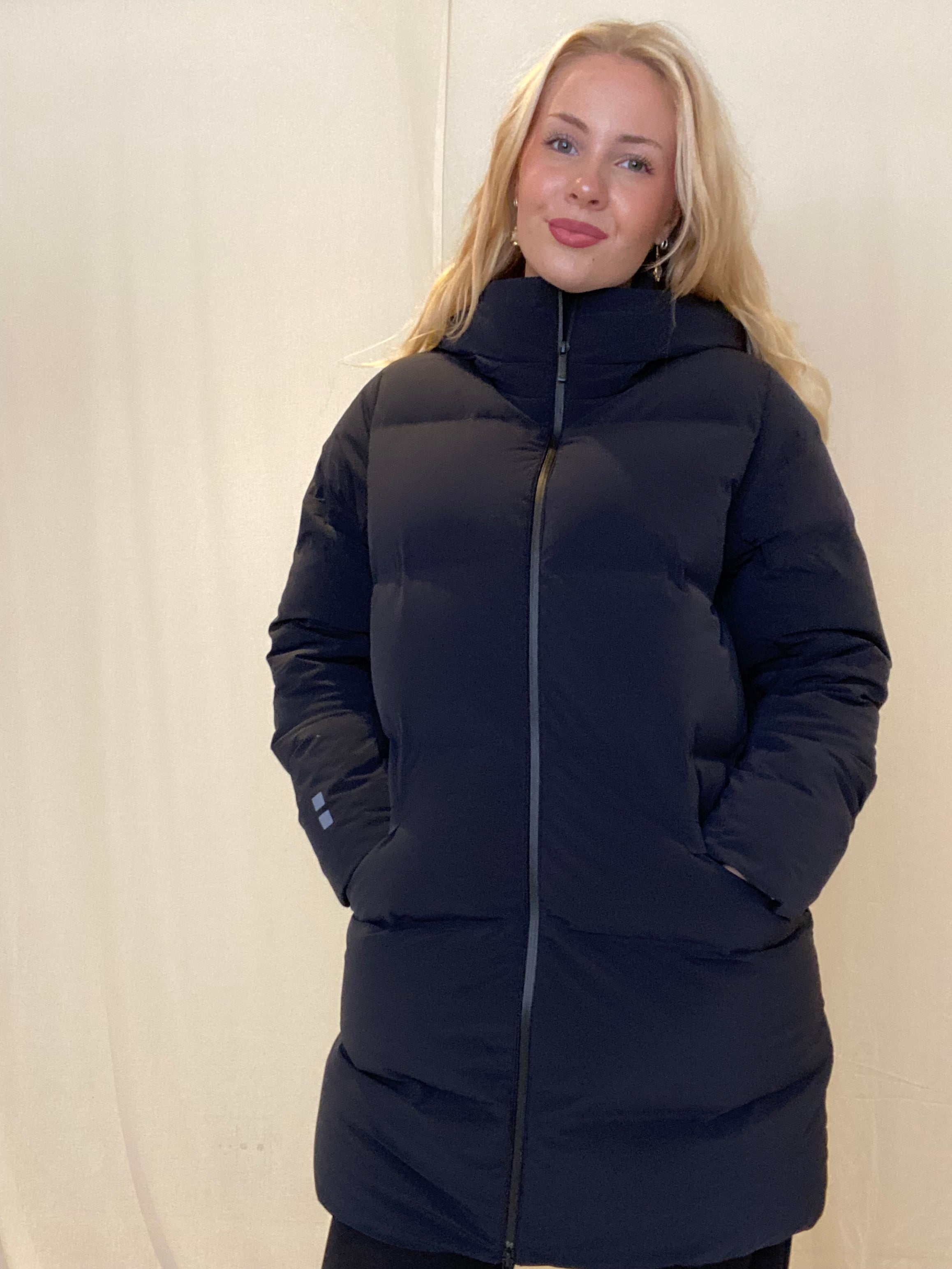 Thundra Parka Goose Down Coat, Black Storm