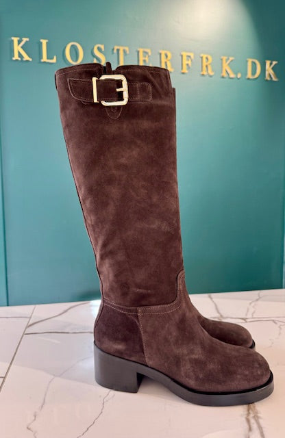 Long Suede Boot, Brown
