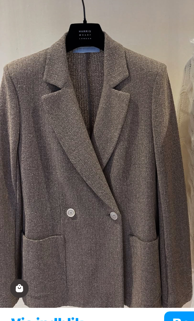 Blazer - Dubbelknäppt, Taupe