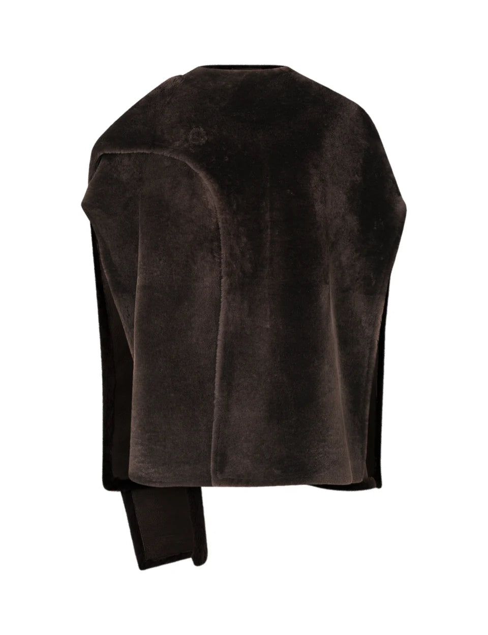 India Suede Cape, Dark Brown