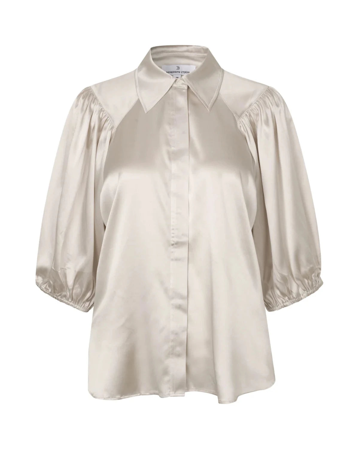 Iria Silk Blouse, Champagne