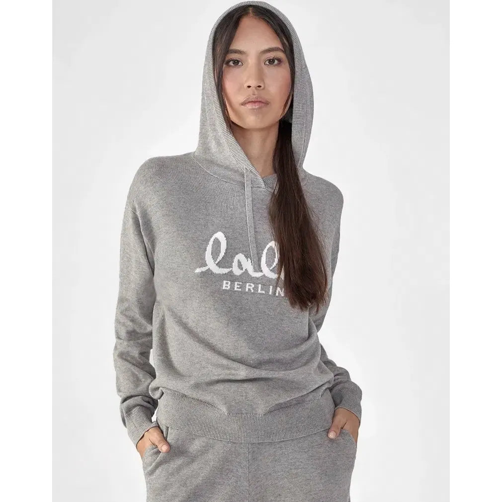 Kaiko Knit Hoodie, Grey / White Logo