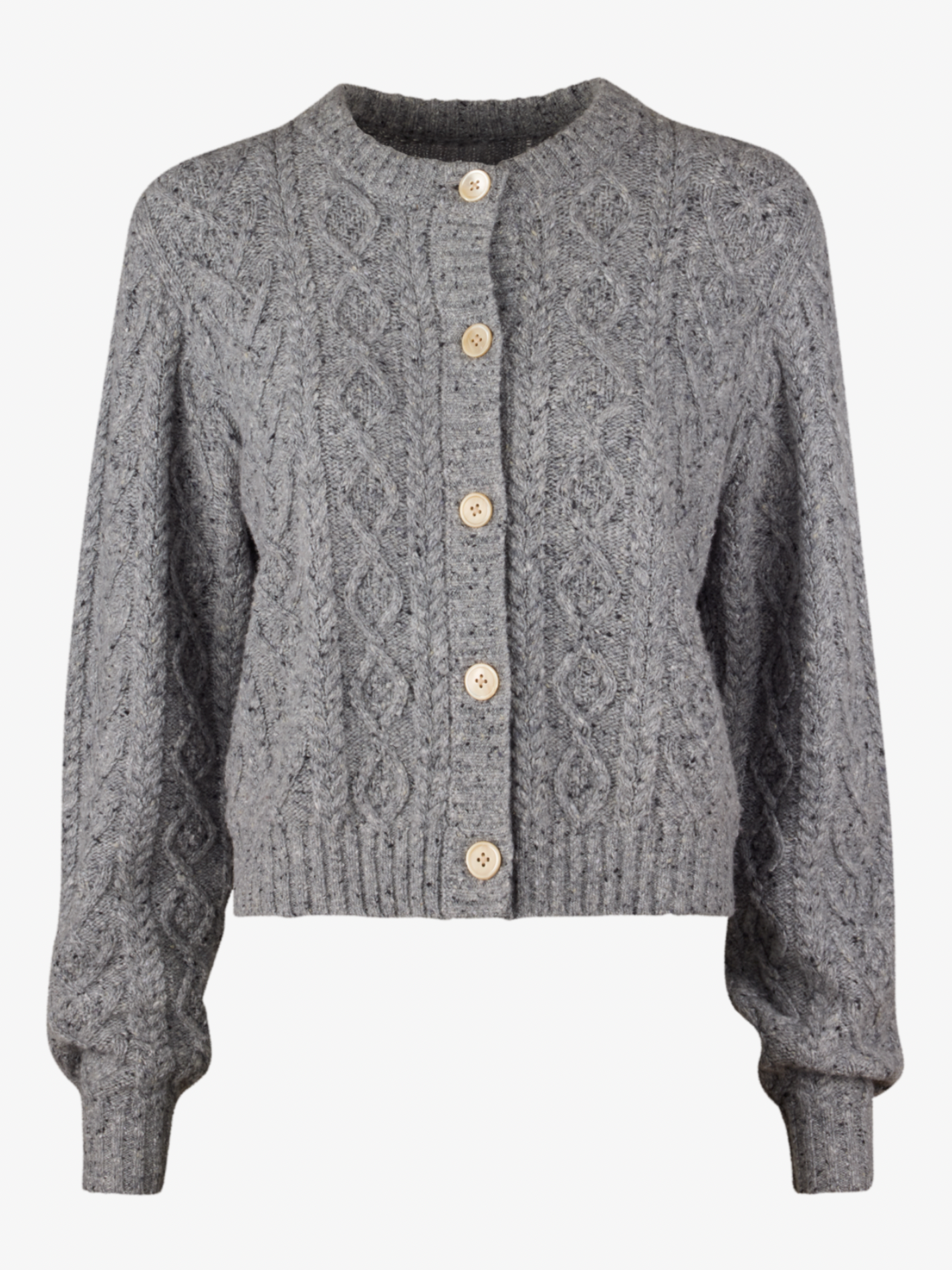 Karita Stickad Kofta, Ljusgrå