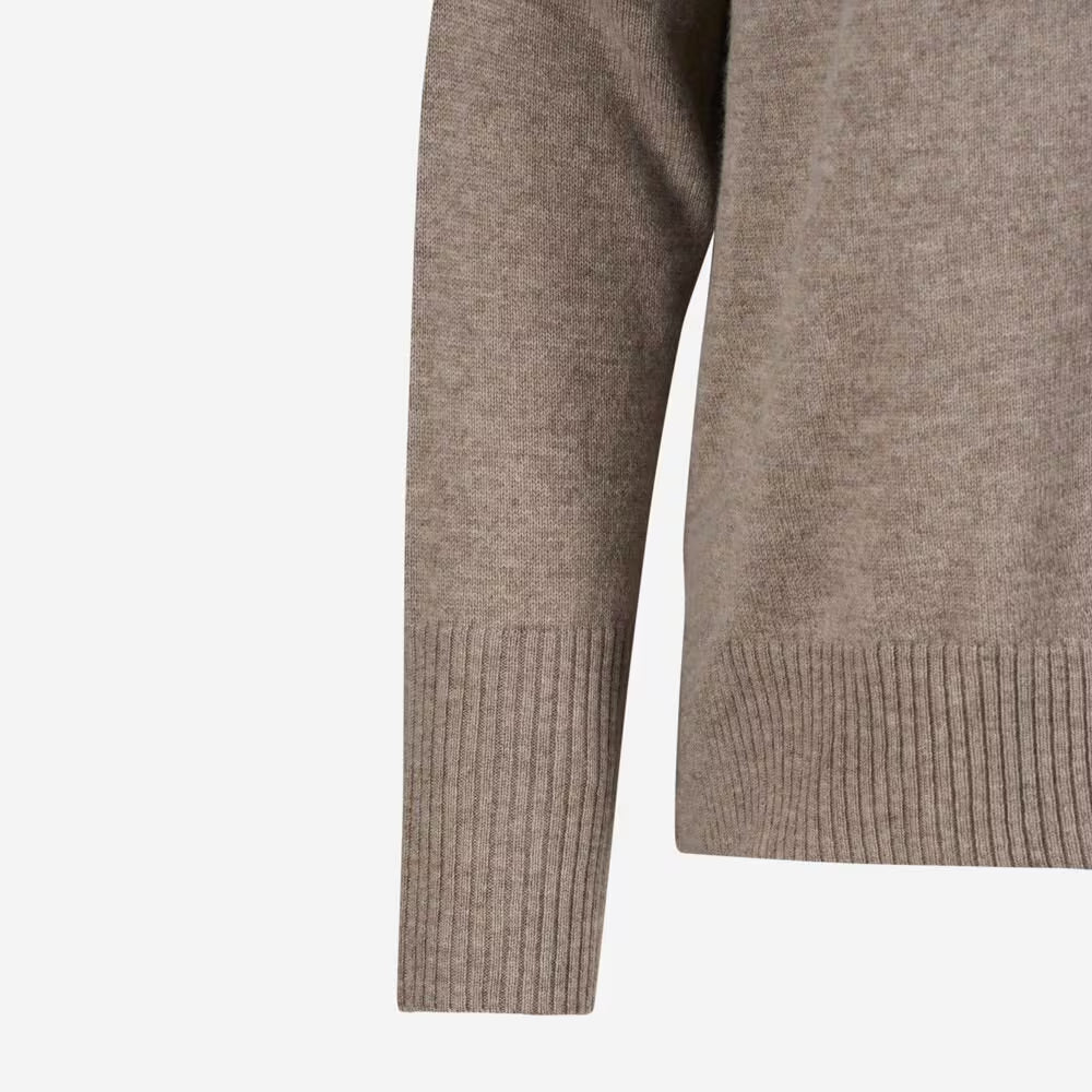 Kira Knitted Roll Neck Sweater, Light brown