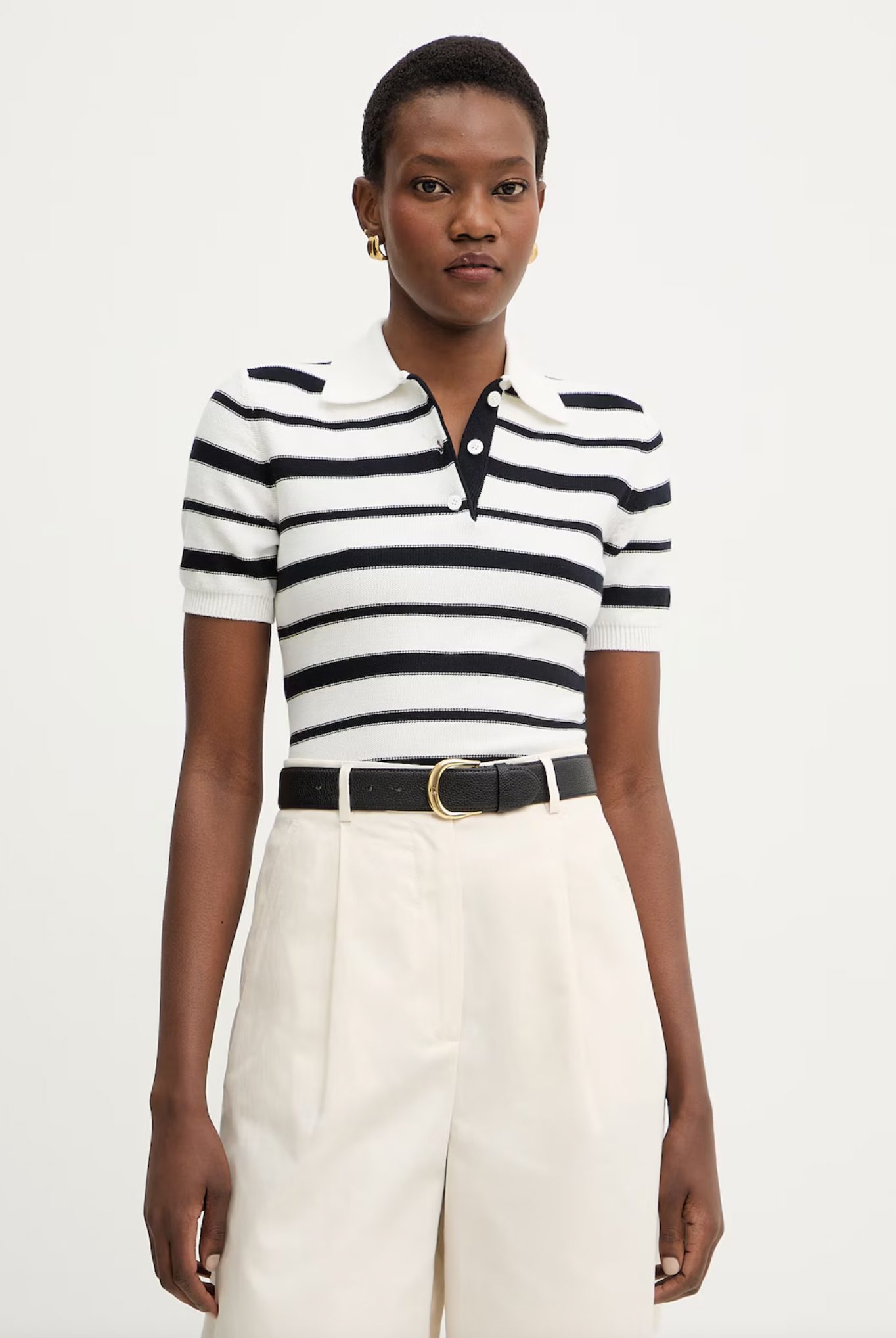 Carioca Polo Striped, White / Blue