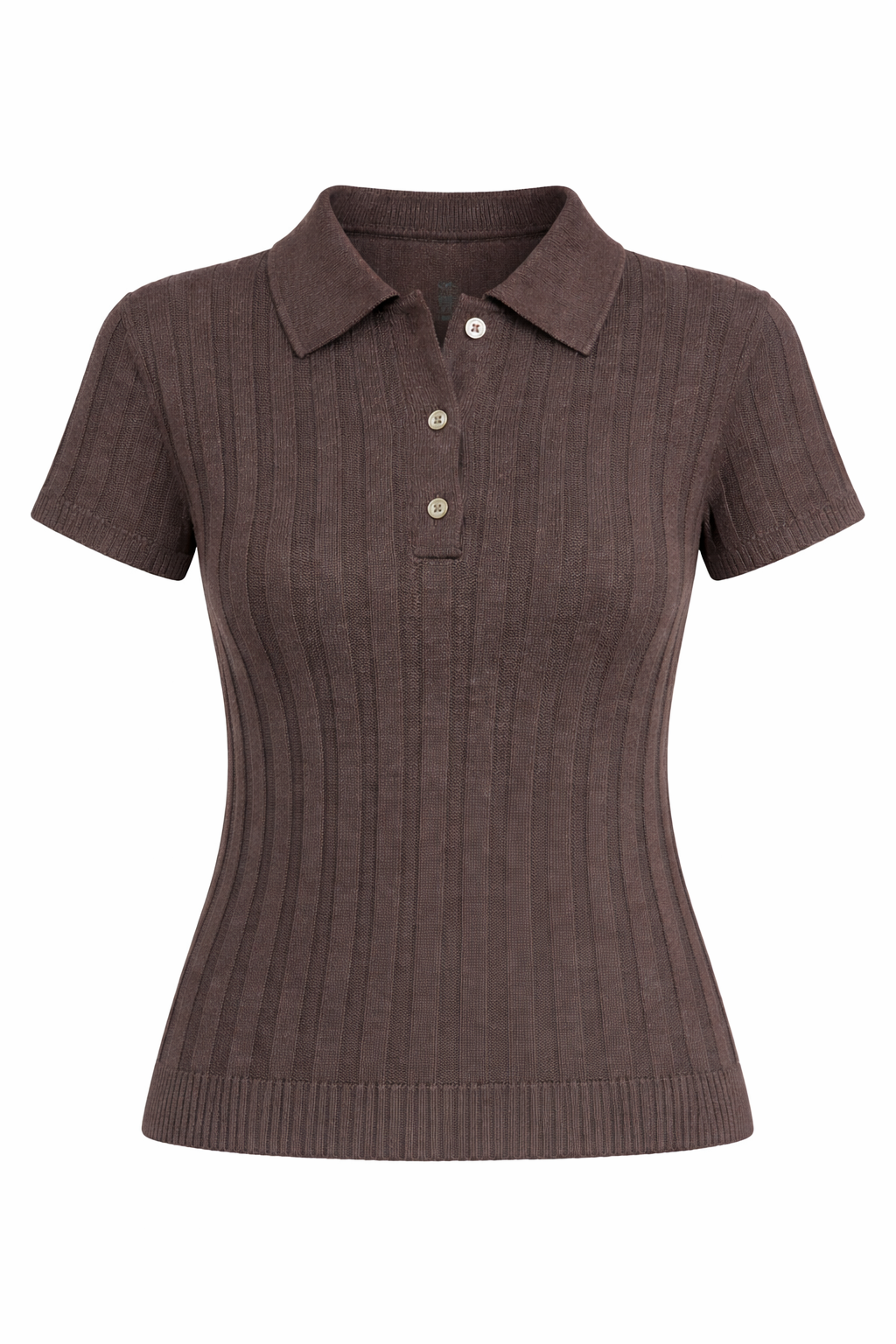 Rivetto - Knitted Polo Shirt, Brown