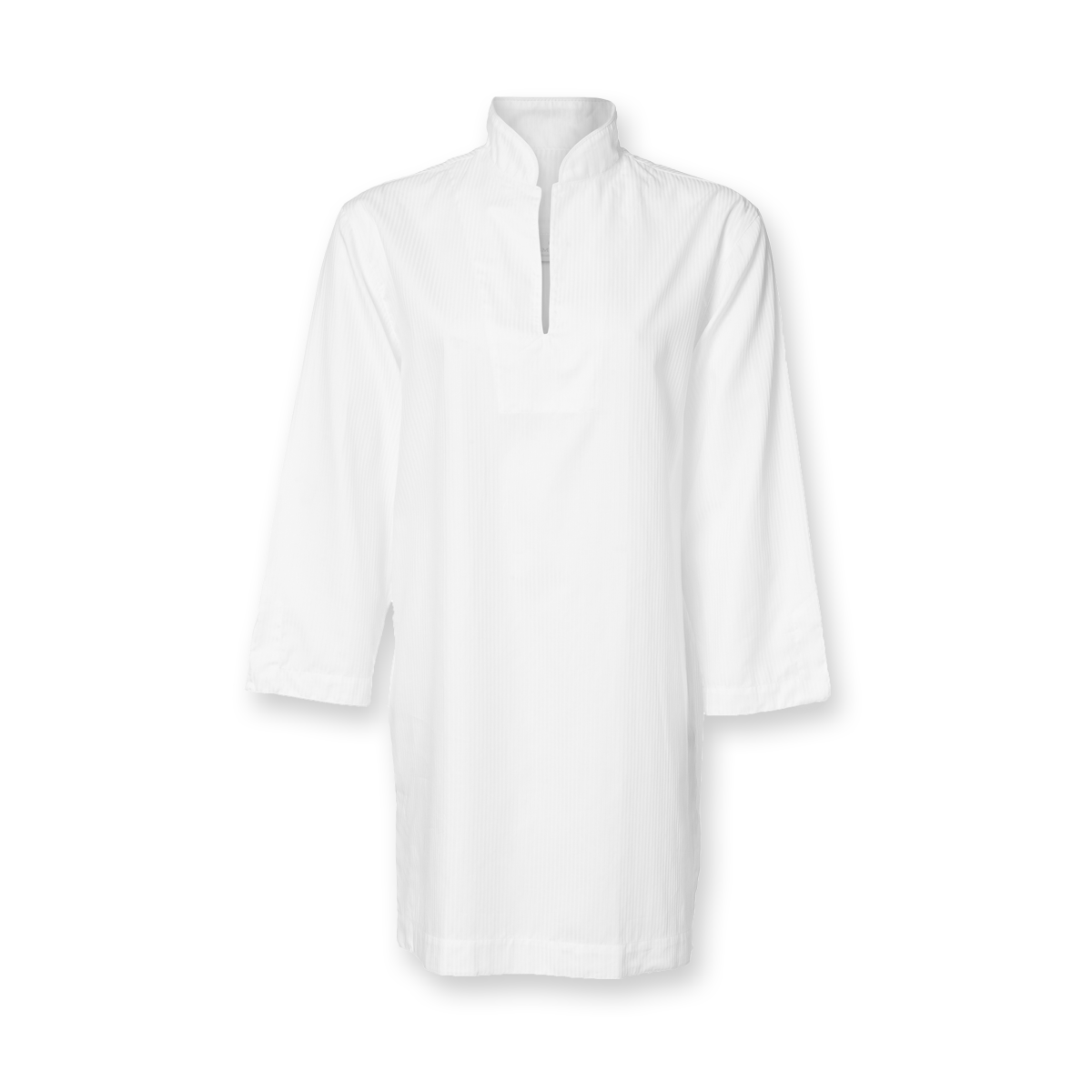 Anna Nightshirt - Satin weave, White Stripe.