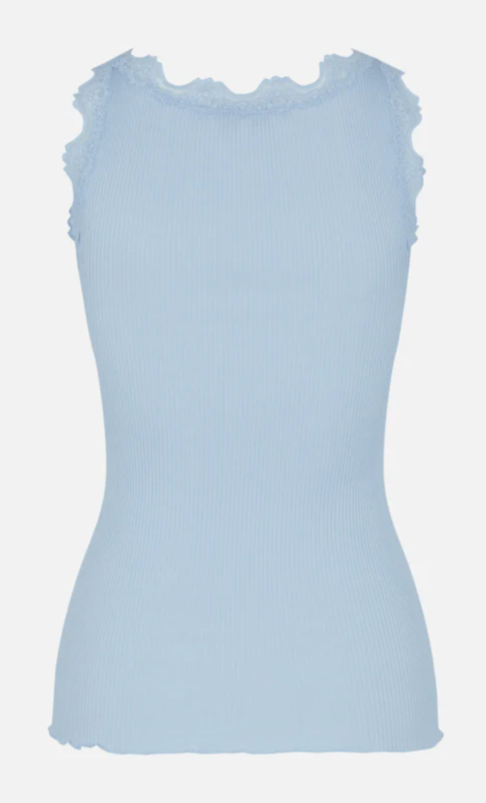 Babette U-Neck Lace Top, Heather Sky