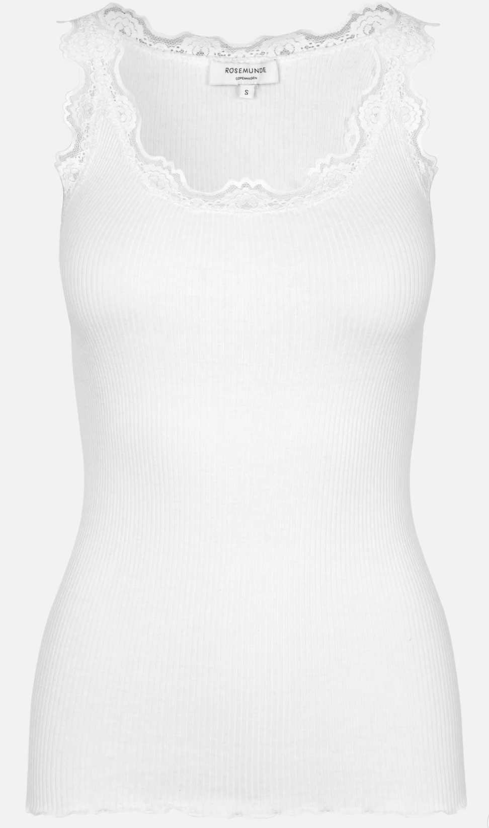 Babette U-Neck Lace Top, New White