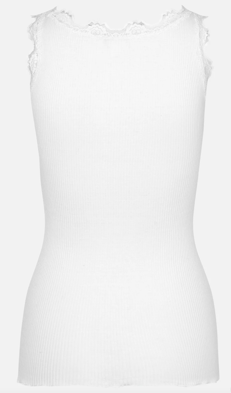 Babette U-Neck Lace Top, New White