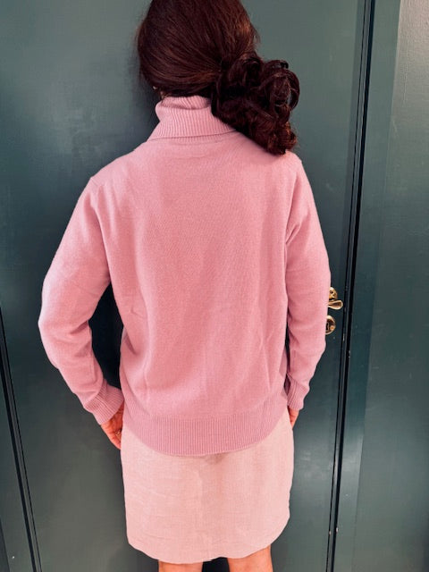 RWLaica Cashmere LS Polotröja, Dawn Pink