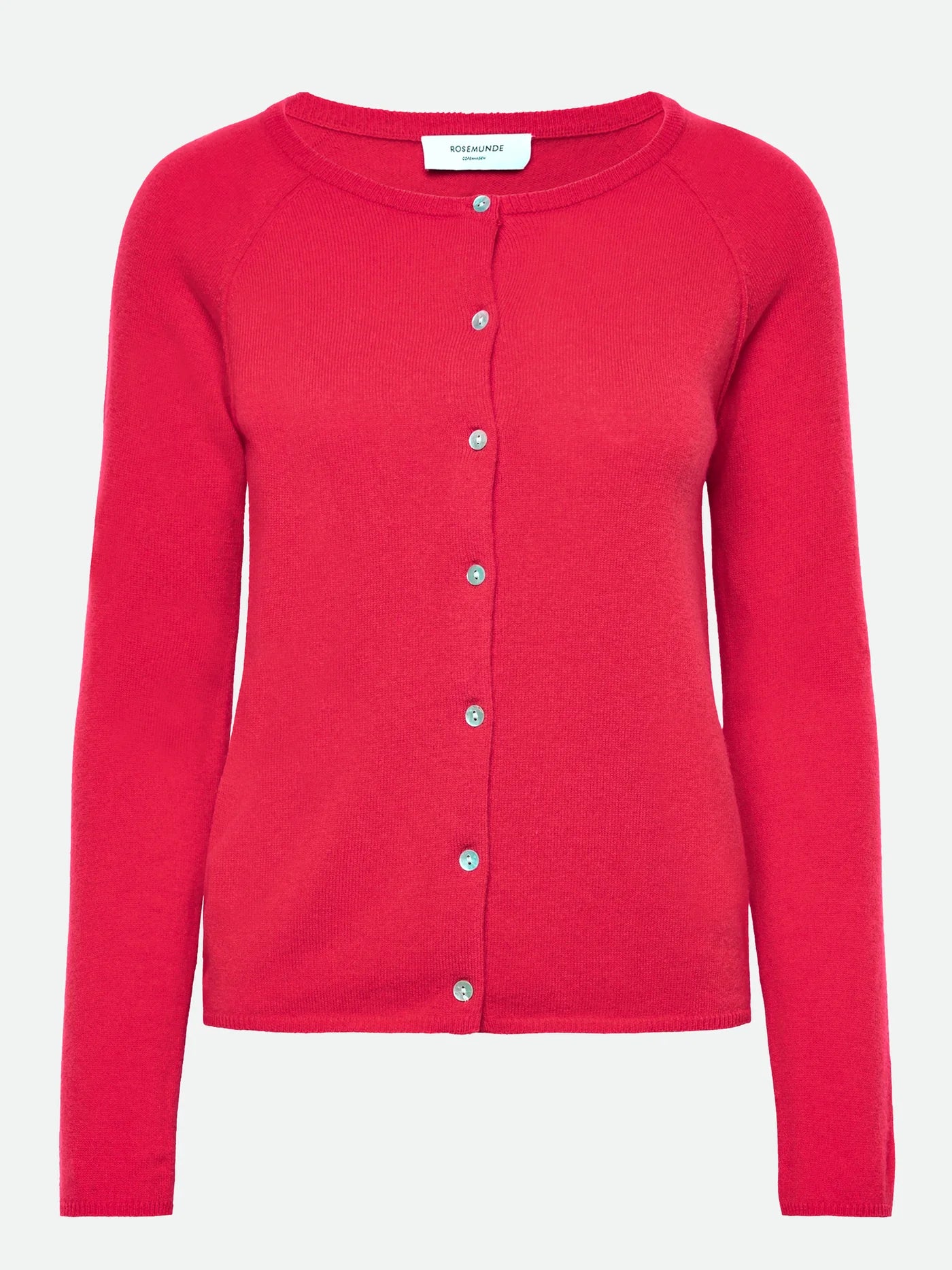 Laica O-Neck Cardigan, Crimson Red