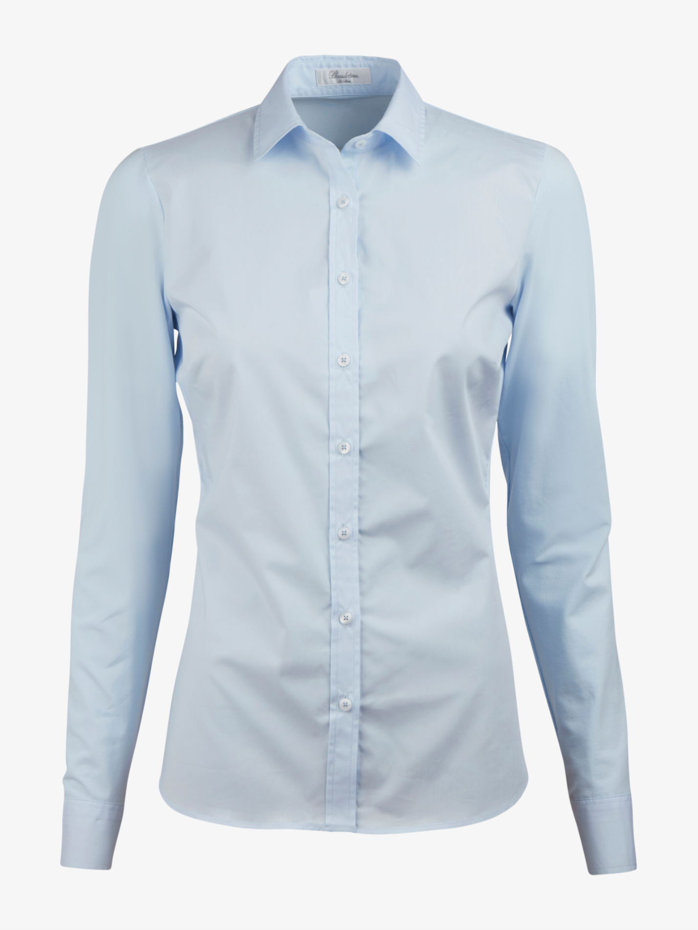 Salma Shirt With Jersey Back, Light Blue