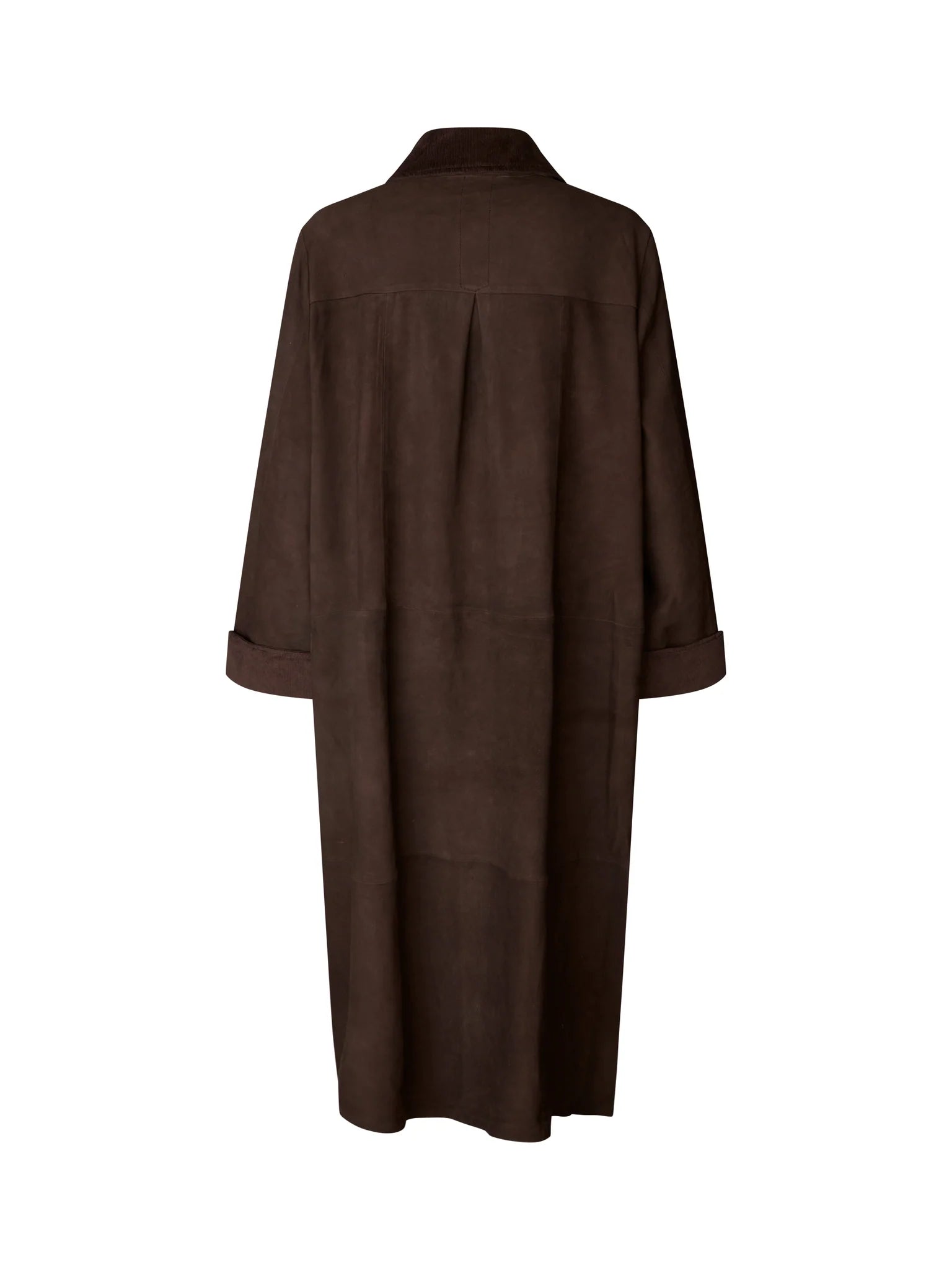 Samantha Suede Coat, Dark Brown