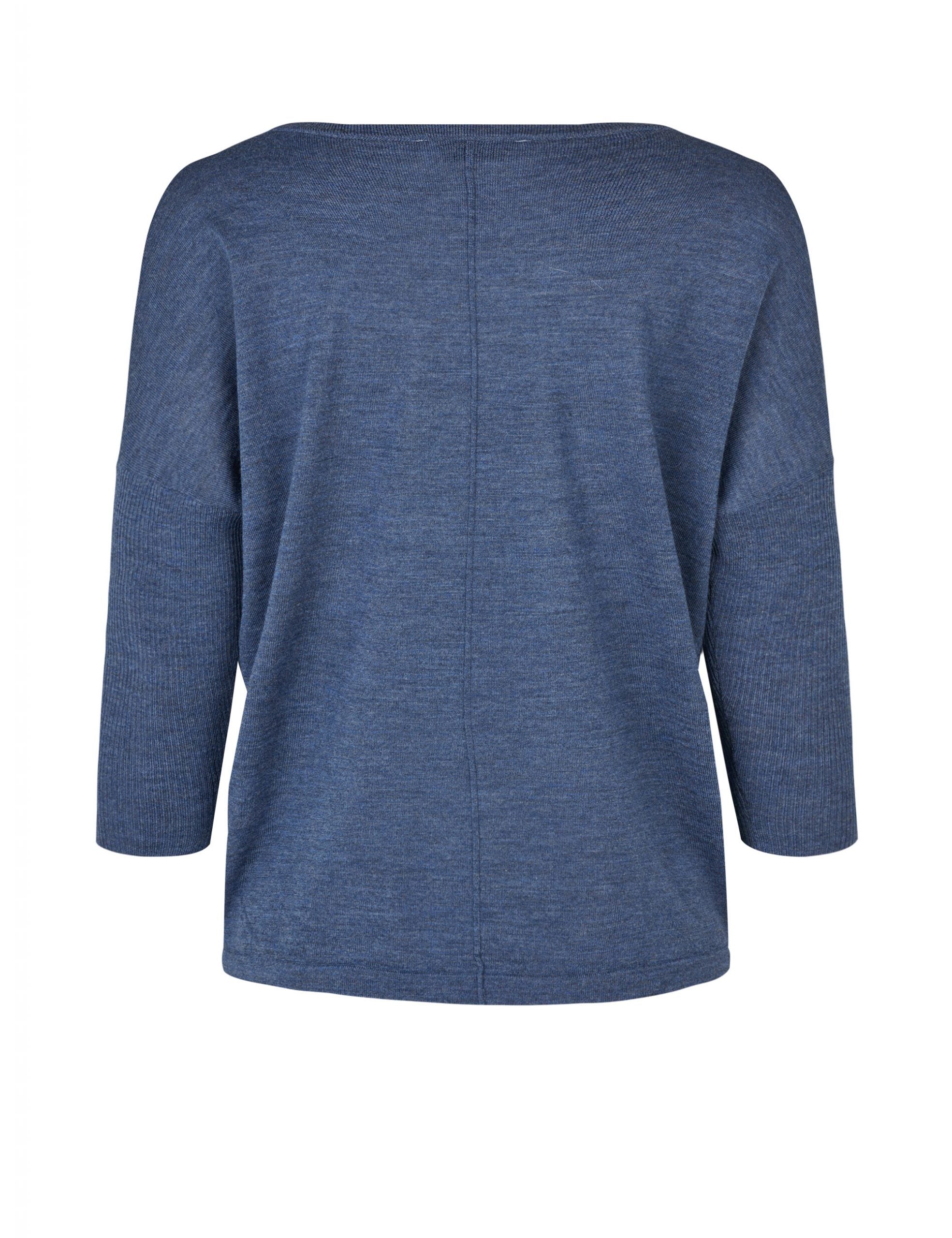 Aka Wool Blouse, Maritimblue