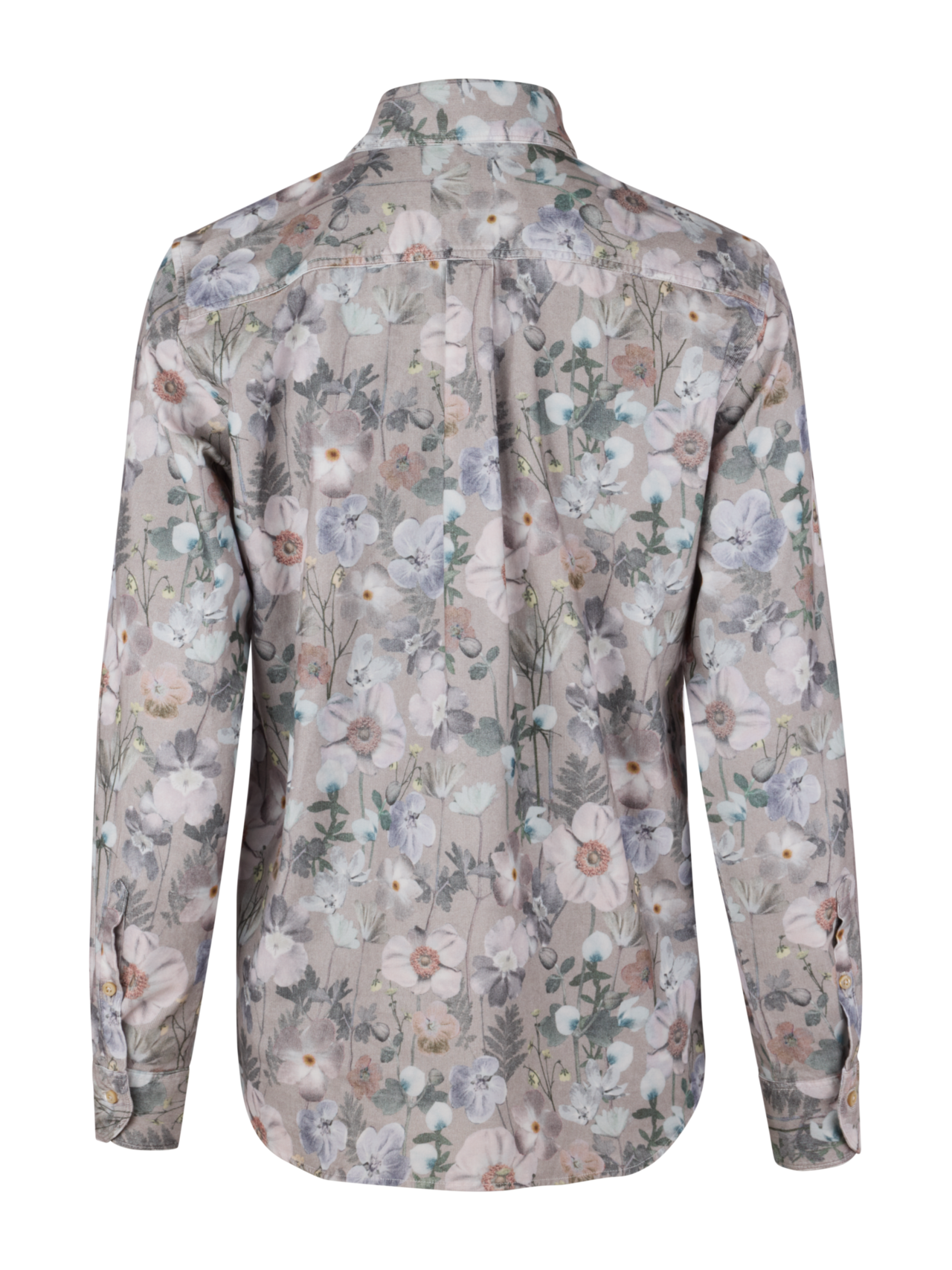 Siri Mönstrad Manchesterskjorta, Ljusgrå Brun