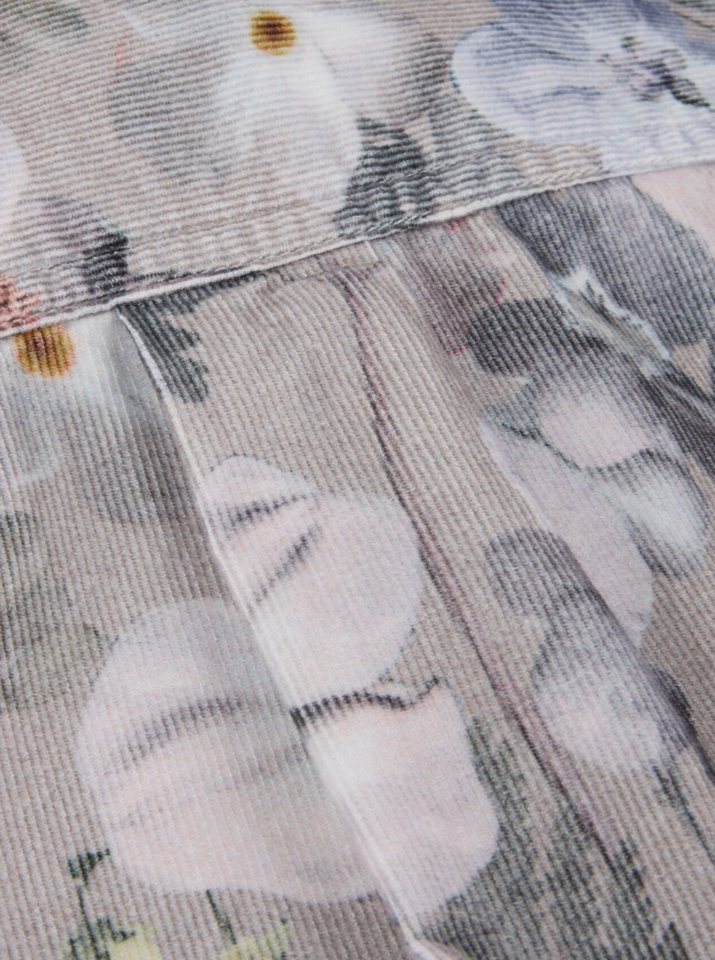 Siri Mönstrad Manchesterskjorta, Ljusgrå Brun