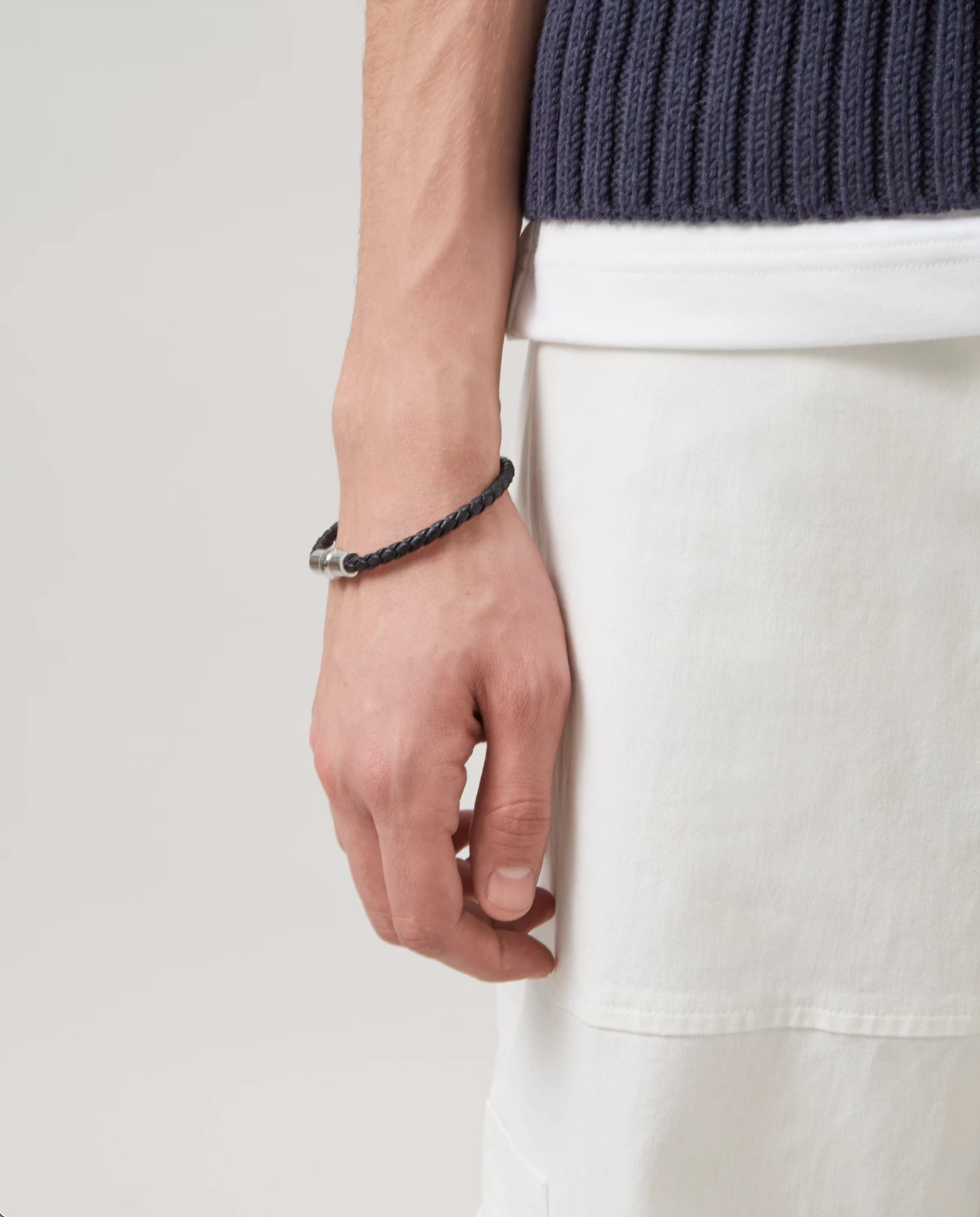 Iris Unisex läderarmband, svart.