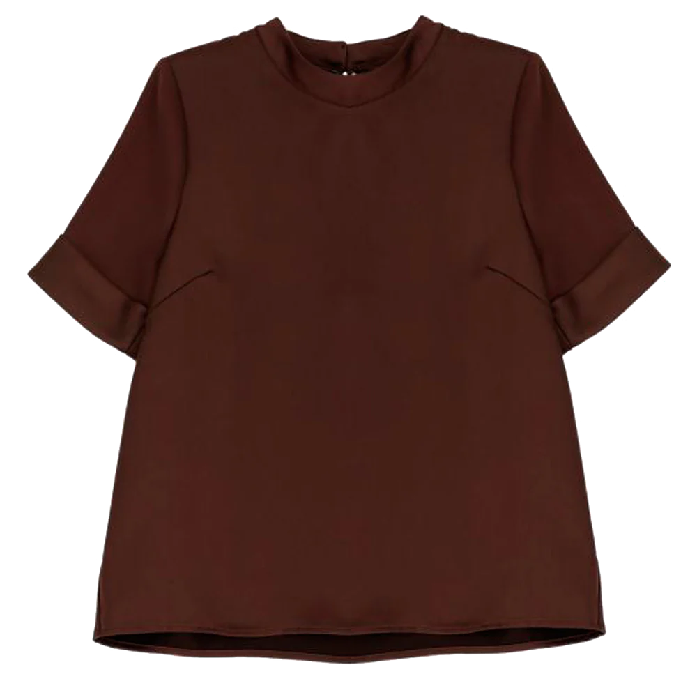 Short sleeved Bluse TV52IBA, Bordeaux.