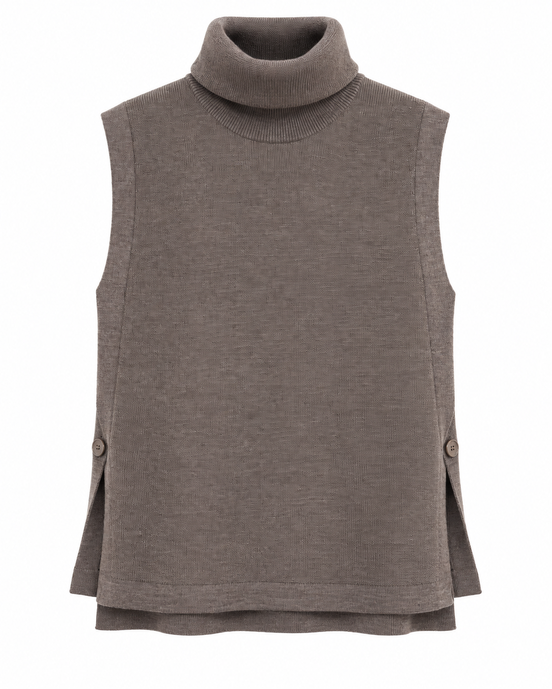 Gillian Knit Bib, Dark Brown