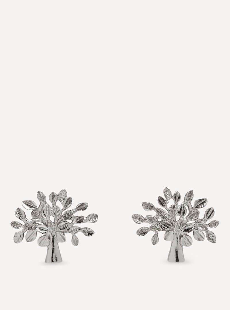 Tree Earrings, Sterling Silver