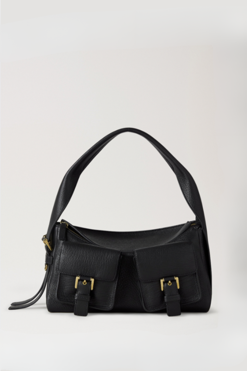 Maggie Shoulderbag, Natural Grain, Black