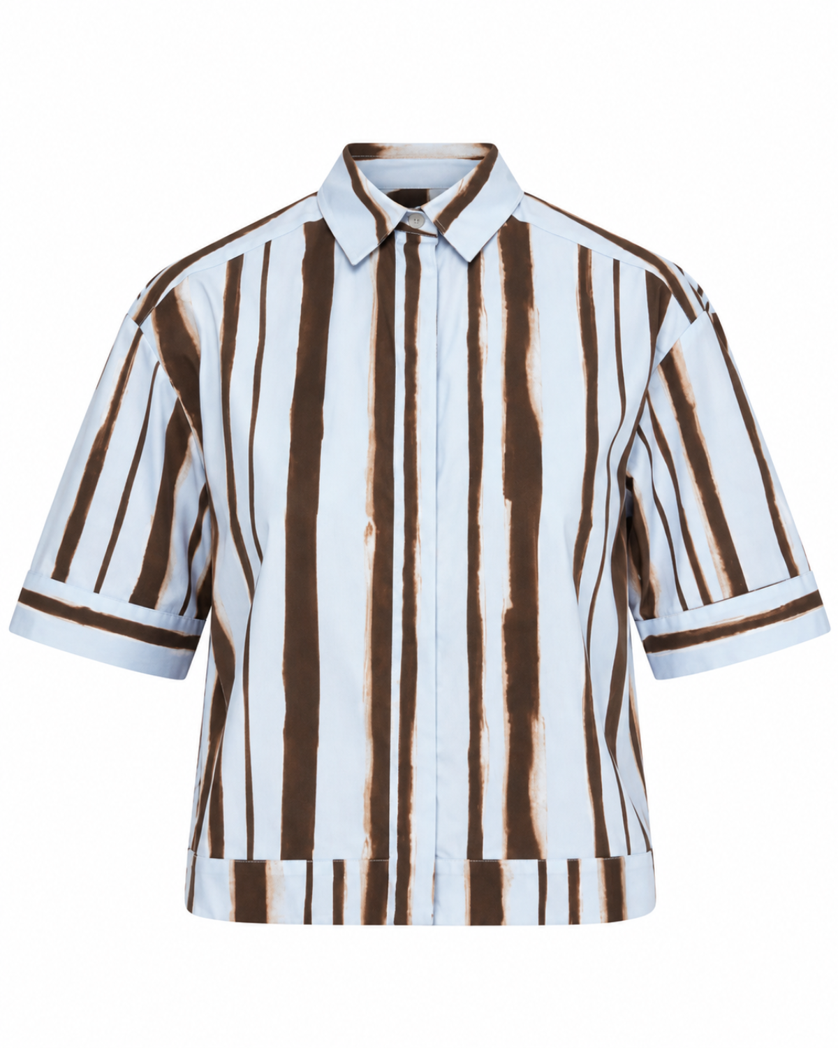 Pallore Blue Dark Brown Stripe Shirt