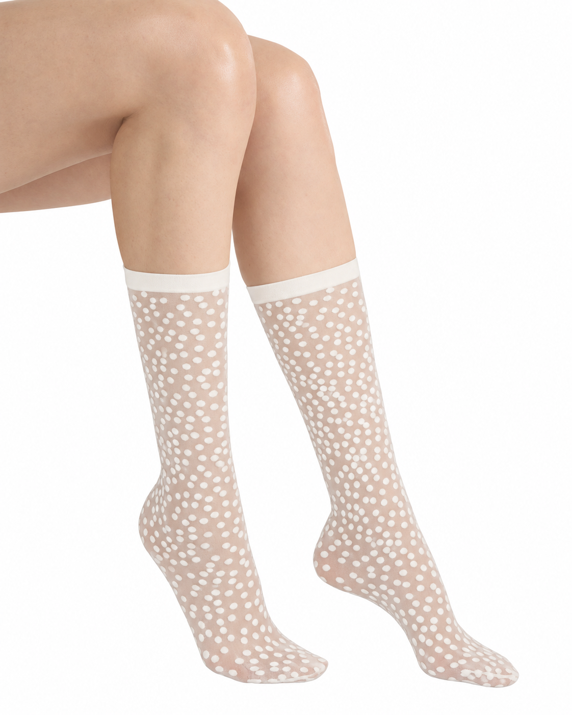 Dots Socks, White