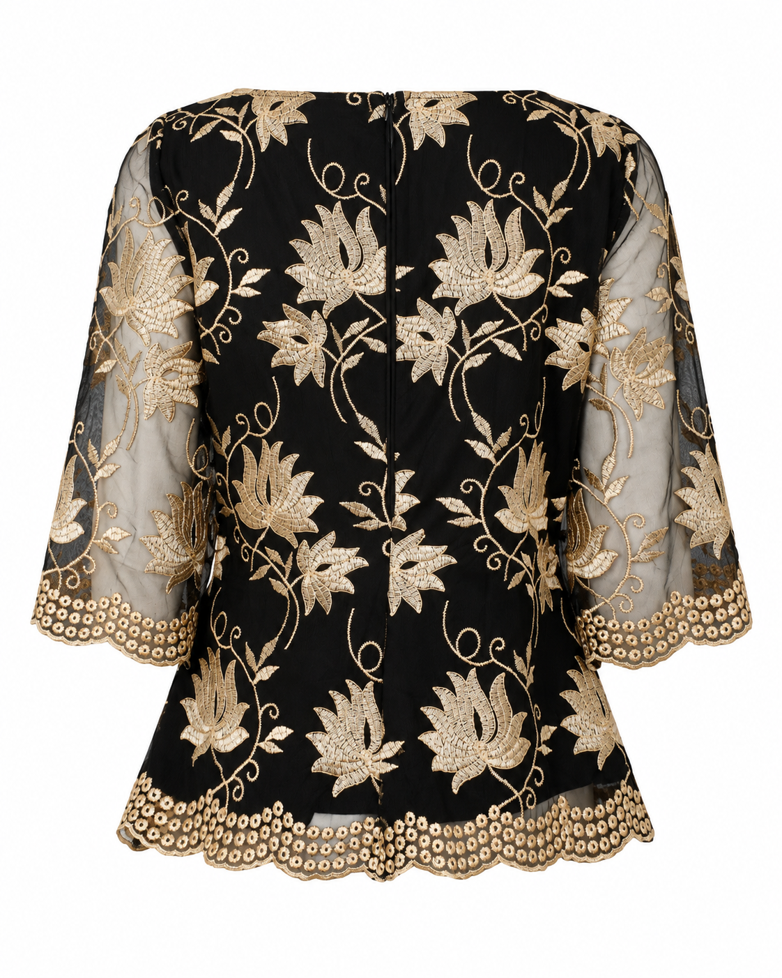 Aila Blouse, Black Flower